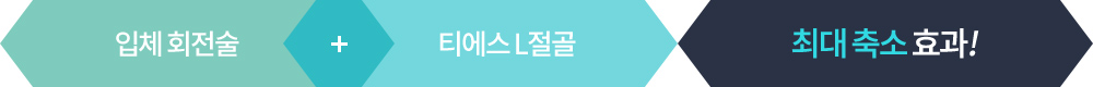 입체 회전술+티에스 L절골=최대 축소 효과!